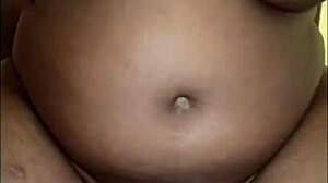 Sexy ebony milf rides fat cock cowgirl in steamy bath moaning loud