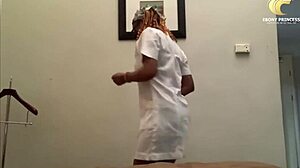 ebony nurse fucks interviewer for promotion 😈 wet pussy dripping 💦