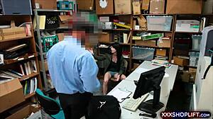 teen shoplifter i... uh, proposin' blowjob an' fuck after gettin' caught!