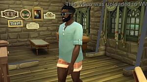 threesome thrills in public bar with monster cocks pulsing cumshots on our faces