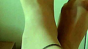 chubby german feet in pantyhose tease for fetish lovers closeup