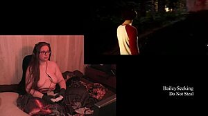 Naked Big-Tit BBW Brunette Plays Quarry Game Part 3