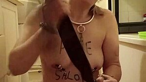 french slave bound and pissed on in outdoor bdsm humiliation