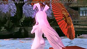 megurine luka goes full nude in red leaf mod