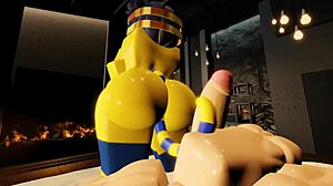 ankha rides big white cock then takes creampie doggystyle