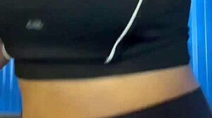 ahh after gym hottie bathroom masturbation pussy lick creampie orgasm