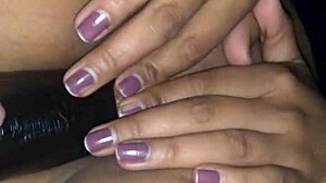 😈 watch this latina vibe her tight pussy with big double dildo deep pov creampie action 🔥