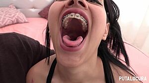 Colombian Lia Ponce gulps down loads of cum and squirts wildly during extreme Putalocura blowjobs