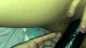 😈 watch this latina vibe her tight pussy with big double dildo deep pov creampie action 🔥