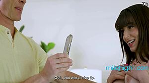 Horny Babysitter's Perky Tits Bounce as Old Man Fucks Her Tight Young Pussy