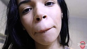 Wanna see this lactating novinha's deepthroat blowjob and cum titsjob?