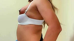 trans with rich milky tits tempts you to taste her delicious load