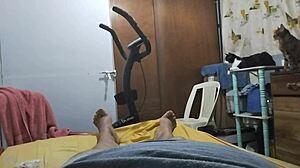 step-bro leaves and my hairy pussy fingers itself wildly