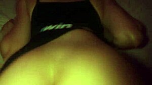 Latina homemade closeup riding screams on muscular guy's monster cock