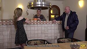 daddy4k: skinny peach speaks russian to bf's dad then they fuck hard...