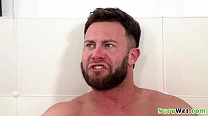 Two Naughty Girls Share Seth Gamble's Dick In Nuru?