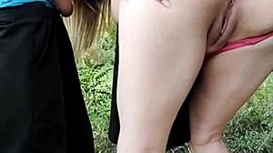 i teased hubby raw fucking stranger forest no condom