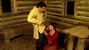 whore bends for deep anal orgasm in the barn