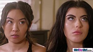 Petite teen babysitters take milf strapon punishment hard!