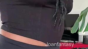 black ebony teases ass pussy with favorite dildo toy