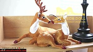 venus christmas fuck doll with silicone tits begs for real pounding now!