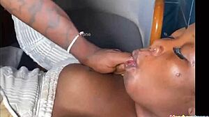 stepsister's big ass friend rides my huge black cock wildly