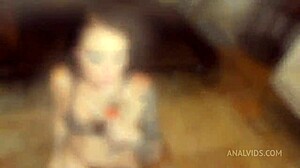 cris bathory's fruit fetish fuels wild brazilian dp anal penetration