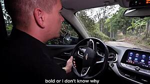 Young Camila Henao hidden car ride ends in facefucking part 1