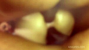 cris bathory's fruit fetish fuels wild brazilian dp anal penetration