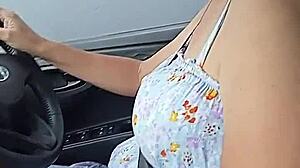 Milf Housewife's Public Flashing Cum Walk Exposes Big Natural Tits and Pussy