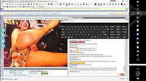 Bold huge tits bounce on massive dildo ride