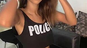 eshily bigo brasilian slut teases in steamy cop fantasy roleplay