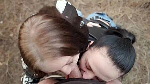 Two Slutty Bikers Suck My Cock Outdoors Then Take Massive Facial Cumshot