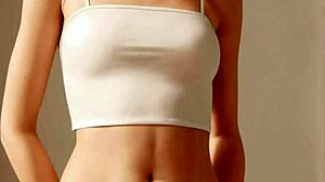 Cute Russian lingerie models tease panties feet barefoot