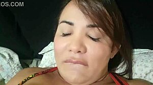 you loving this brazilian flashing her big swollen clit?