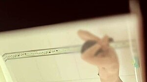 hidden cam spies sexy latina nurse licking pussy in institute bathroom