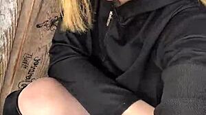 cute asian ladyboy lexi faith in pantyhose stockings outdoor summer vlog casual fun