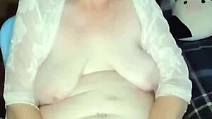 hot bbw milf pounds her fat pussy hard on massive dildo toy