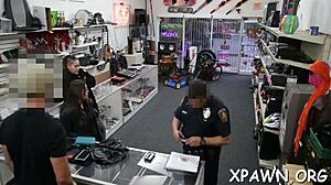 Reality Slut Sucks Cock Rough Then Fucked Hardcore in Shop!