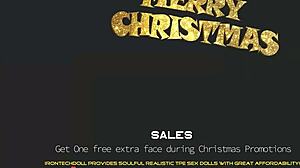 venus christmas fuck doll with silicone tits begs for real pounding now!