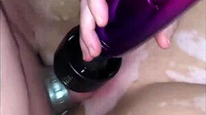 she cums over and over naked on cock pussy tits exploding