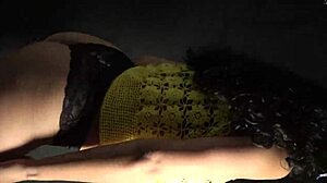 Her hips sway rhythmically ass shaking in sexy outfit long nails gleaming