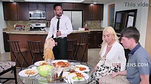 Step Family Freeuse Orgy Feast Fills Teens with Holiday Cum