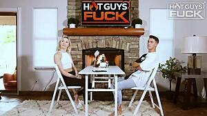 tan teen chloe gags on jason's monster cock in casting 😲🍆