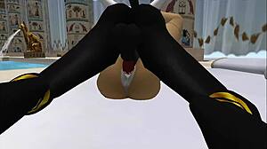 Lady Bastet Commands Servant Girl in Egyptian Fantasy