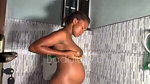 SEXY PREGNANT MODEL WITH HUGE NATURAL TITS ECHOES FOR HOMEMADE FUCK