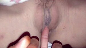Pretty Neighbor's Shaved Tight Pussy Creampied Hard 1on1 Orgasm
