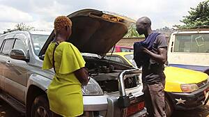 the mechanic's long cock makes me squirt deep in ass at garage