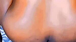 my small cock ebony shemale teases at home