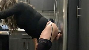 Shemale Crossdresser Plays with New Outfit and Cute Dildo